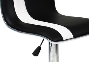 Barová stolička Mia, čierna ekokoža