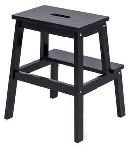 Čierna stolička z kaučukového dreva Corg - Selection