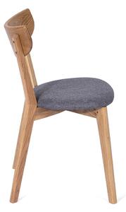Jedálenská stolička z dubového dreva so šedým sedákom Arch - Essentials