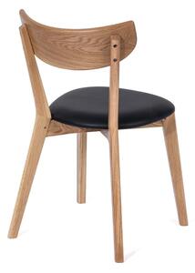 Jedálenská stolička z dubového dreva s čiernym sedákom Arch - Essentials