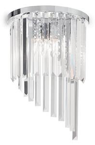 Ideal Lux 168913 nástenné svietidlo Carlton 3x40W | E14 - chróm, číra
