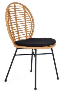 Jedálenská stolička K472 - prírodná / čierna