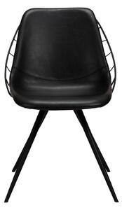Čierna jedálenská stolička z imitácié kože DAN-FORM Denmark Sway