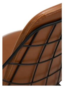 Hnedá jedálenská stolička z imitácie kože DAN-FORM Denmark Sway
