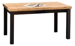 Rozkladací jedálenský stôl Tiago - dub craft / čierna