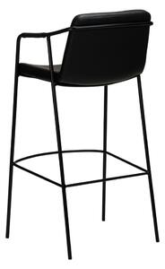 Čierna barová stolička z imitácie kože DAN-FORM Denmark Boto, výška 95 cm