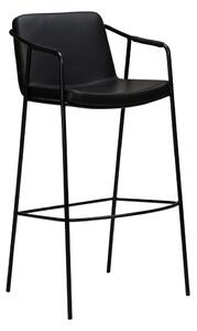 Čierna barová stolička z imitácie kože DAN-FORM Denmark Boto, výška 95 cm