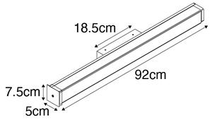 Kúpeľňové nástenné svietidlo mosadz 92 cm vrátane LED IP44 - Cascada