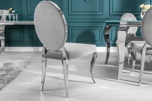 Luxusná stolička Modern Barock zamat sivá