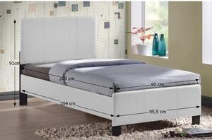 Čalúnená jednolôžková posteľ s roštom Arkona 90 - biela