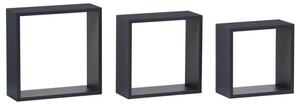 Set troch nástenných políc sivé P-008 GREY2 (3 ks)