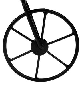 TEMPO RETRO kvetináč v tvare kolesa, bordó / čierna, SEMIL