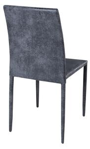 Dizajnová stolička Neapol / tmavo sivá - antik