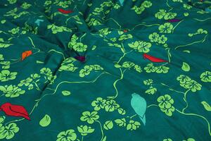 Obliečky z mikrovlákna s bavlneným efektom 4dielne BIRDA zelené