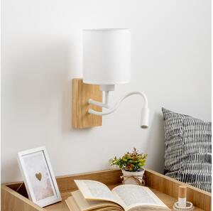 Brilagi - LED Nástenná lampa NUBILA WOOD 1xE27/25W/230V + LED/3W dub/biela