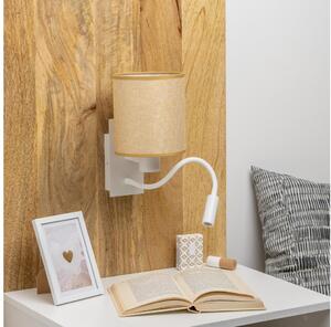 Brilagi - LED Nástenná lampa NUBILA 1xE27/25W/230V +LED/3W biela/svetlohnedá