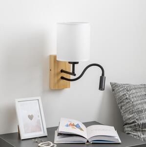 Brilagi - LED Nástenná lampa NUBILA WOOD 1xE27/25W/230V + LED/3W dub/biela