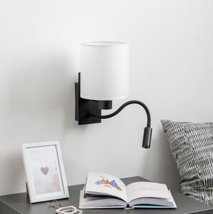 Brilagi - LED Nástenná lampa NUBILA 1xE27/25W/230V + LED/3W čierna/biela