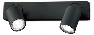 Ideal Lux 229034 stropná a nástenná bodová lampa Rudy 2x35W | GU10 - čierna