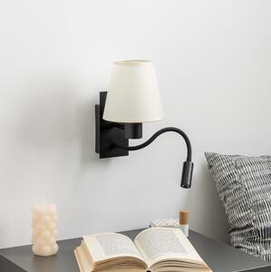 Brilagi - LED Nástenná lampa NUBILA 1xE27/25W/230V + LED/3W čierna/krémová