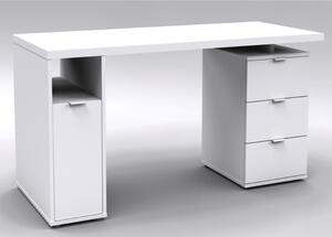 Písací stôl COLE biela lesklá
