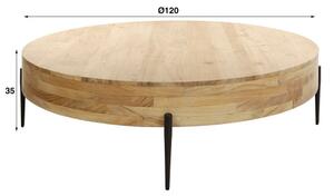 Konferenčný stôl 27-98 Bulky Ø120cm Drevo Acacia-Komfort-nábytok