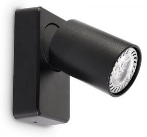 Ideal Lux 229010 stropná a nástenná bodová lampa Rudy 1x35W | GU10 - čierna