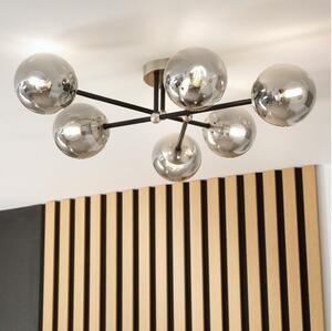 Brilagi - Prisadený luster MALIVA 6xE14/15W/230V matný chróm/dymový