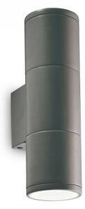 Ideal Lux 236841 vonkajšia bodová nástenná lampa Gun 2x35W | GU10 | IP44 - antracit
