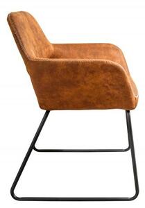 Dizajnová stolička Derrick hnedá Antik