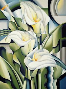 Abel, Catherine - Obrazová reprodukcia Cubist Lilies, (30 x 40 cm)