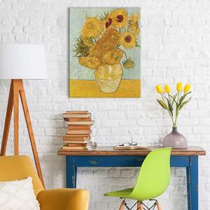 Obraz na plátne Vincent van Gogh - Váza s dvanástimi slnečnicami (reprodukcie obrazov)
