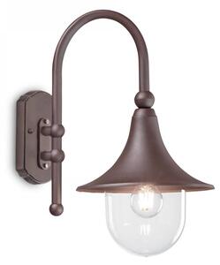 Ideal Lux 246826 záhradná nástenná lampa Cima 1x60W | E27 | IP43 - kávová