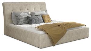 Čalúnená manželská posteľ s roštom Ikaria 140 - béžová