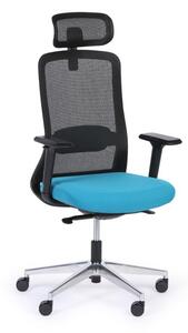 Kancelárska stolička JILL, čierná/modrá