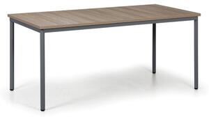 Jedálenský stôl TRIVIA, tmavo sivá konštrukcia, 1600 x 800 mm, dub prírodný