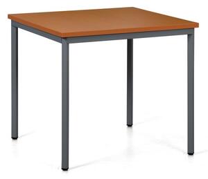 Jedálenský stôl TRIVIA, tmavo sivá konštrukcia, 800 x 800 mm, čerešňa