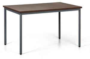 Jedálenský stôl TRIVIA, tmavo sivá konštrukcia, 1200 x 800 mm, orech