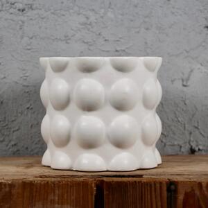 Kvetináč Cotton biely Ø 12 cm