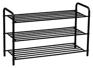 REGÁL NA TOPÁNKY, čierna, 80/51/30 cm Xora - Online Only drobný nábytok, Online Only
