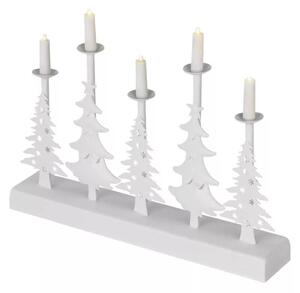 EMOS LED kovový svietnik biely - stromy so sviečkami, časovač DCAW14