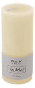 Smotanovobiela sviečka Rustic candles by Ego dekor Rust, doba horenia 58 h