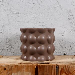 Kvetináč Cotton hnedý Ø 12 cm