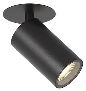 Moderné zapustené bodové svietidlo čierne GU10 50mm IP44 - Chels