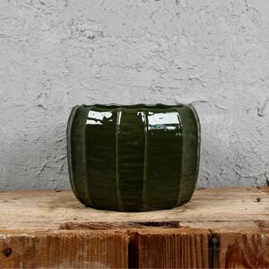 Kvetináč Verde tmavozelený Ø 12 cm