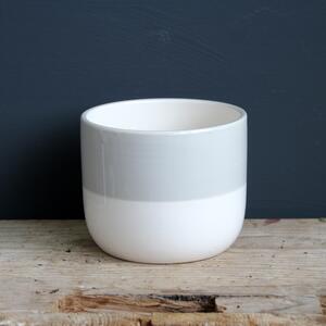 Kvetináč grey white Ø 12 cm