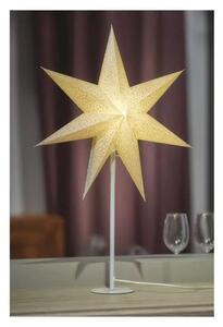 EMOS Vianočná papierová hviezda bielo-strieborná so stojanom 45cm DCAZ14