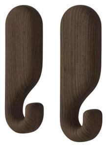 Bolia Nástenný vešiak Nob 8.5 cm 2ks, dark oiled oak
