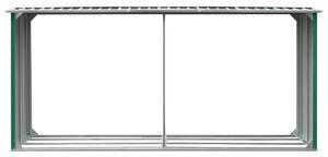 Záhradná kôlňa na drevo zelená 330x92x153 cm galvanizovaná oceľ