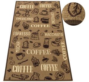 Protišmykový koberec / behúň Coffee 04 hnedý / béžový